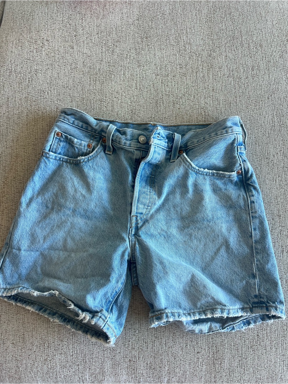 Levi's Light Blue Denim Cutoff Shorts